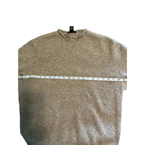 Harold Powell Lambs Wool Blend Crewneck Sweater Men's Size Large Khaki - Picture 4 of 5